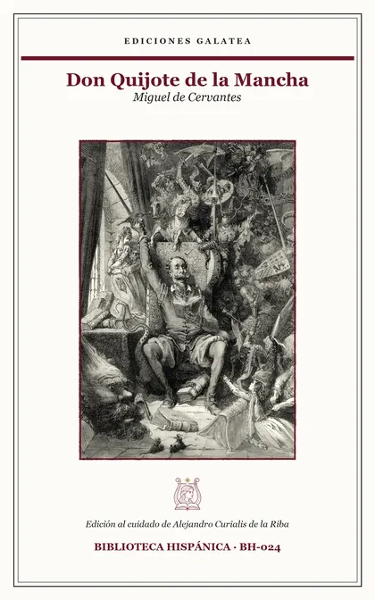 Cubierta de Don Quijote de la Mancha, de Miguel de Cervantes